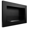 Biokominek 650x400 Slim Czarny z szybą