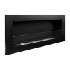 Biokominek 900x400 SLIM Czarny strukturalny z szybą 90x40x12cm