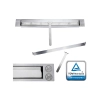 Biokominek 900x400 SLIM Czarny strukturalny z szybą 90x40x12cm