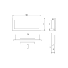 Biokominek 900x400 Czarny Strukturalny