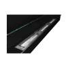 BIOKOMINEK 1200X400 czarny Strukturalny z  szybą