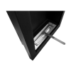 Biokominek wiszący Vertical czarny strukturalny mat 61x39x12cm