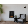 Biokominek wiszący Vertical czarny strukturalny mat 61x39x12cm