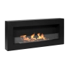 Biokominek Box 900x400 czarny z szybą