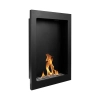 Biokominek wiszący Vertical czarny strukturalny mat 61x39x12cm