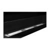 Biokominek wiszący z szybą 1200x400 czarny połysk