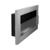 Biokominek wiszący z szybą  650x400 inox