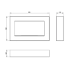 Biokominek wiszący 650x400 Box czarny strukturalny mat