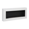 Biokominek wiszący z szybą 900x400 Box biały strukturalny mat