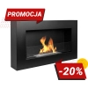BIOKOMINEK BOX 650X400 czarny z szybą