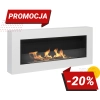 Biokominek wiszący z szybą 900x400 Box biały strukturalny mat