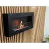 Biokominek Box 900x400 czarny z szybą