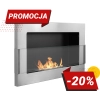 Biokominek wiszący z szybą  650x400 inox