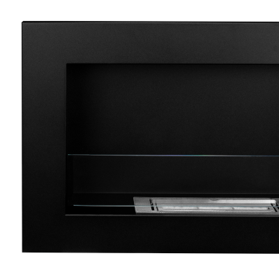 Biokominek 650x400 Slim Czarny z szybą
