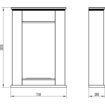 Biokominek Portalowy Pula Mini 101,5x71x20,5cm