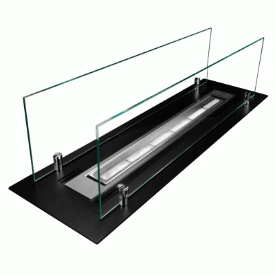 WKŁAD DO ZABUDOWY 65CM CZARNY Z SZYBAMI