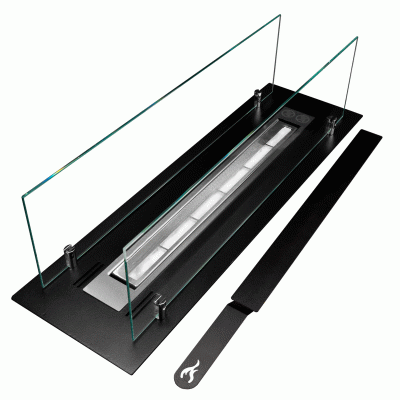 WKŁAD DO ZABUDOWY 65CM CZARNY Z SZYBAMI