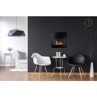 Biokominek wiszący Board czarno-czarny 45x47x16,5cm
