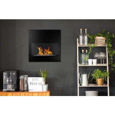 Biokominek wiszący Board czarno-czarny 45x47x16,5cm