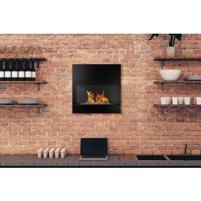 Biokominek wiszący Board czarno-czarny 45x47x16,5cm