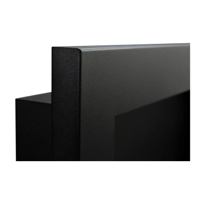 Biokominek 900x400 SLIM Czarny strukturalny z szybą 90x40x12cm