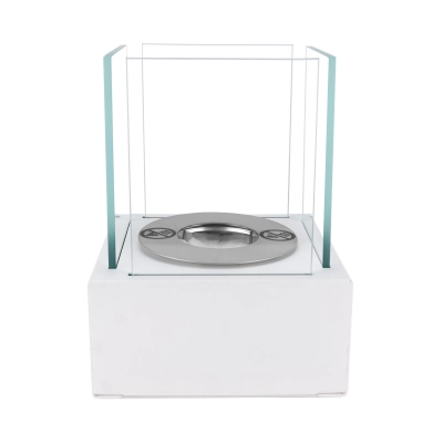Biokominek wolnostojący Smart biały strukturalny mat 13x13x17cm