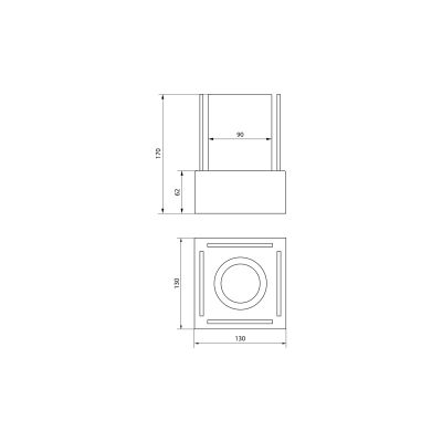 Biokominek wolnostojący Smart biały strukturalny mat 13x13x17cm