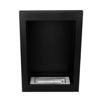 Biokominek wiszący Vertical czarny strukturalny mat 61x39x12cm