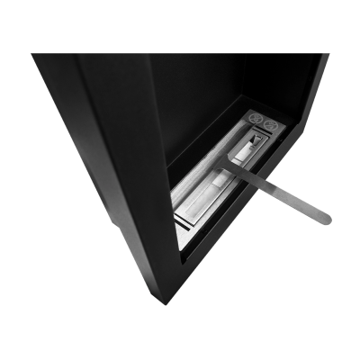 Biokominek wiszący Vertical czarny strukturalny mat 61x39x12cm