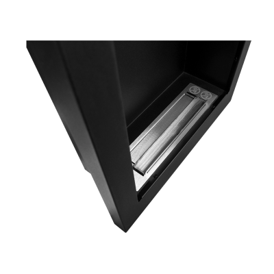 Biokominek wiszący Vertical czarny strukturalny mat 61x39x12cm
