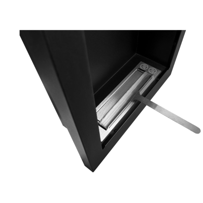 Biokominek wiszący Vertical czarny strukturalny mat 61x39x12cm