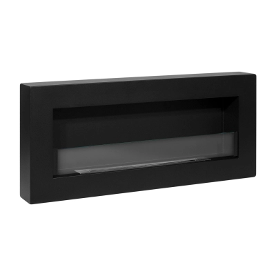 Biokominek Box 900x400 czarny z szybą