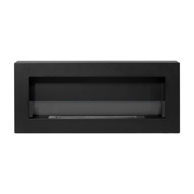 Biokominek Box 900x400 czarny z szybą