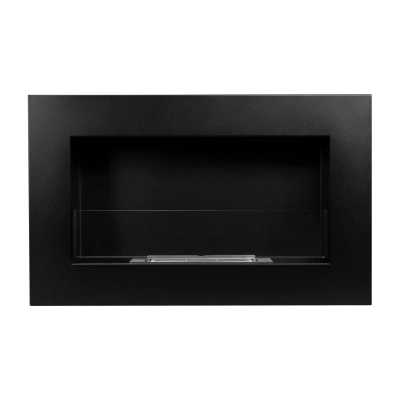 BIOKOMINEK BOX 650X400 czarny z szybą