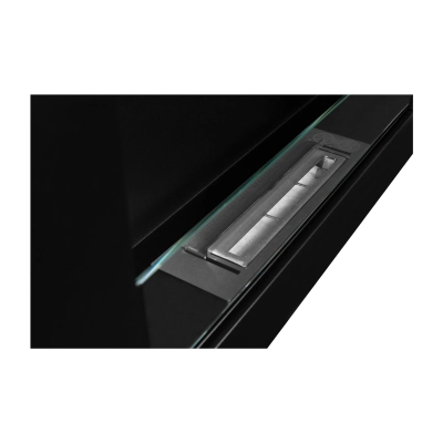 BIOKOMINEK BOX 650X400 czarny z szybą