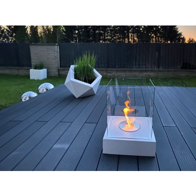 Biokominek  wolnostojący Sunset Garden Biały 40x40x52cm