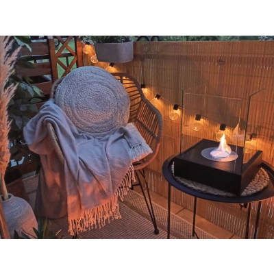 Biokominek wolnostojący Sunset Garden Mini czarny strukturalny