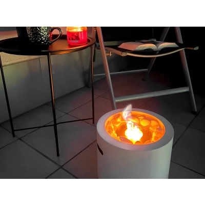 Biokominek wolnostojący Moon Mini biały mat
