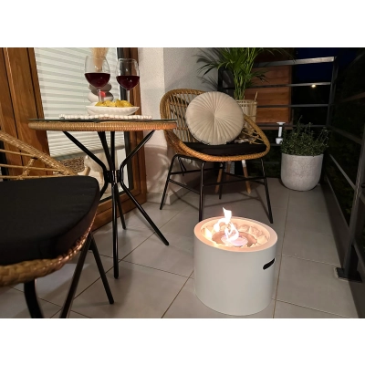 Biokominek wolnostojący Moon Mini biały mat