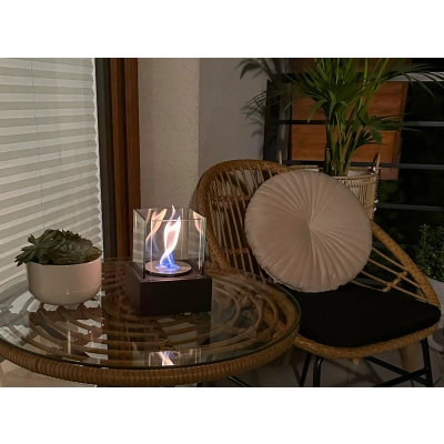 Biokominek wolnostojący Smart czarny strukturalny mat 13x13x17