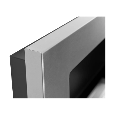 Biokominek wiszący z szybą  650x400 inox