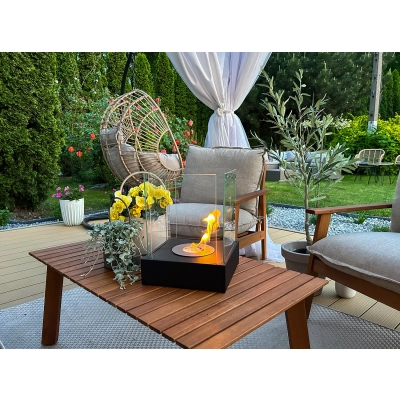 Biokominek wolnostojący Sunset Garden Mini czarny strukturalny