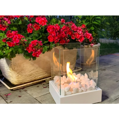 Biokominek wolnostojący Sunset Garden Mini biały mat