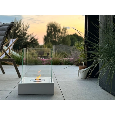 Biokominek  wolnostojący Sunset Garden Biały 40x40x52cm