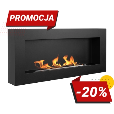 Biokominek wiszący 900x400 Box czarny strukturalny mat