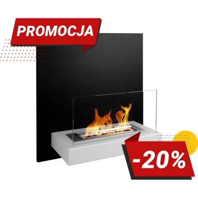 Biokominek wiszący Board czarno-biały 45x47x16,5cm