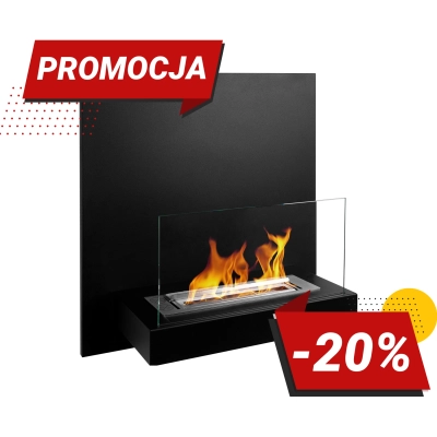 Biokominek wiszący Board czarno-czarny 45x47x16,5cm