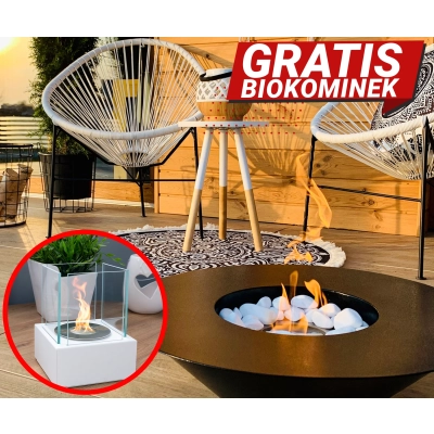Biokominek wolnostojący Universe czarny mat