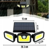 Lampa Solarna Led 4W1 Zewnętrzna Uliczna Czujnik Ruchu Zmierzchu