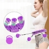 Polecamy - Hula Hop Masujące Z Obciążeniem Odchudzające Obciążnikiem Smart Z Wypustkami Hulahop Różowe HIT + Plan Ćwiczeń na 4 tygodnie Gratis